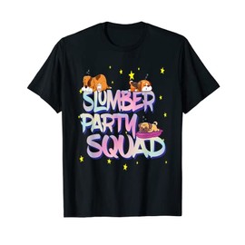Womens Girls Sleepover Squad Slumber Party With Your Dogs T-Shirt