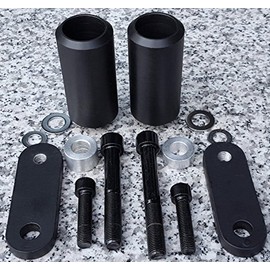 i5 Black No-Cut Frame Sliders compatible with Honda CBR1000RR CBR1000 CBR 1000 RR 1000RR 2004-2005