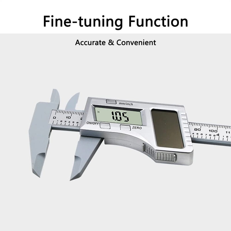Calipers Measuring Tool, 2PCS 150mm 6inch Plastic Digital Caliper LCD