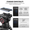 NEEWER 74" Video Tripod with Fluid Head & Damping Control,