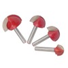 Saipor 4pcs 6mm Round Nose Cove Core Box Router Bit