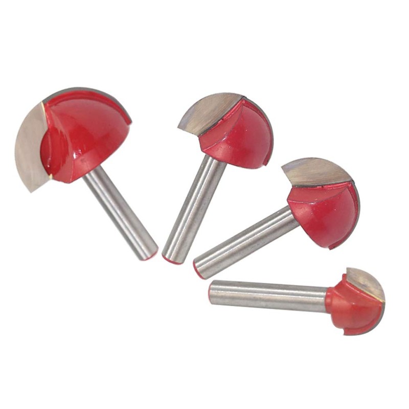 Saipor 4pcs 6mm Round Nose Cove Core Box Router Bit