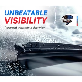 Storm Usa 22"+20" OEM QUALITY Windshield Wiper Blades Replacement Premium All-Seasons Durable Stable And Quiet | Front Wiper Blades HOOK |
