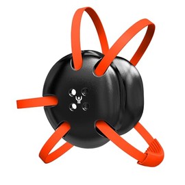 Great Call Athletics | Wrestling Classic Headgear | Earguard Adult Grappling Head Gear | Adjustable Ear Guards Orange Straps (Varsity Red w/ Orange Straps)