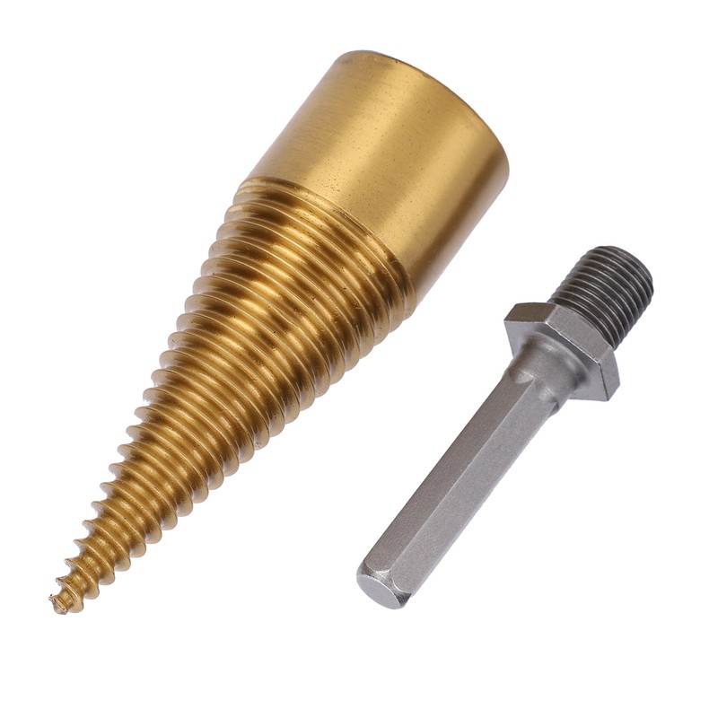 Twist Firewood Splitter Wood Cone Punch Drill Bit Hex Shank