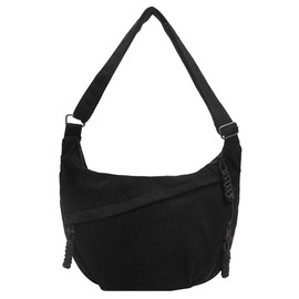 TIAASTAP Half Moon Shoulder Bag Nylon Large Crossbody Shoulder Bag Women Half Moon Slouchy Hobo Bag Bum Bag Women's Shoulder Bags, Black cord