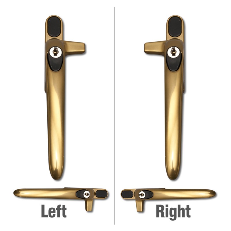 Securistyle Virage CB21BSR Cockspur Window Handle (Brass) - Right, 21mm