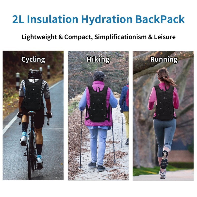 TTIAISHLE® Hydration Backpack with 2L BPA-Free Hydration Bladder, Backpack with