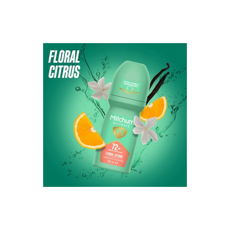 Mitchum Women's Mitchum Ultimate 72H Roll-on Floral Citrus