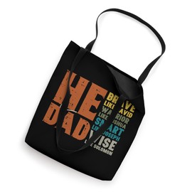 He Is Dad Brave Like David Fathers Day Christian Daddy Papa Tote Bag