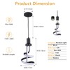 Cunfash Modern LED Pendant Light, Black Spiral LED Pendant Light