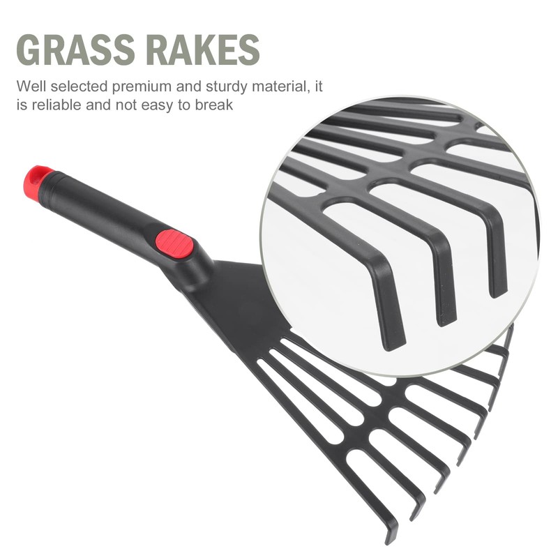DOITOOL Hand Rake 2 Pieces Garden Grass Rake Hand Rake