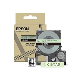 Epson Label Cassette, Matte Label Tape LK-6JBJ Black on Beige, Durable Tape for Epson LabelWorks Label Printer, Water & Wear, 8m x 24mm