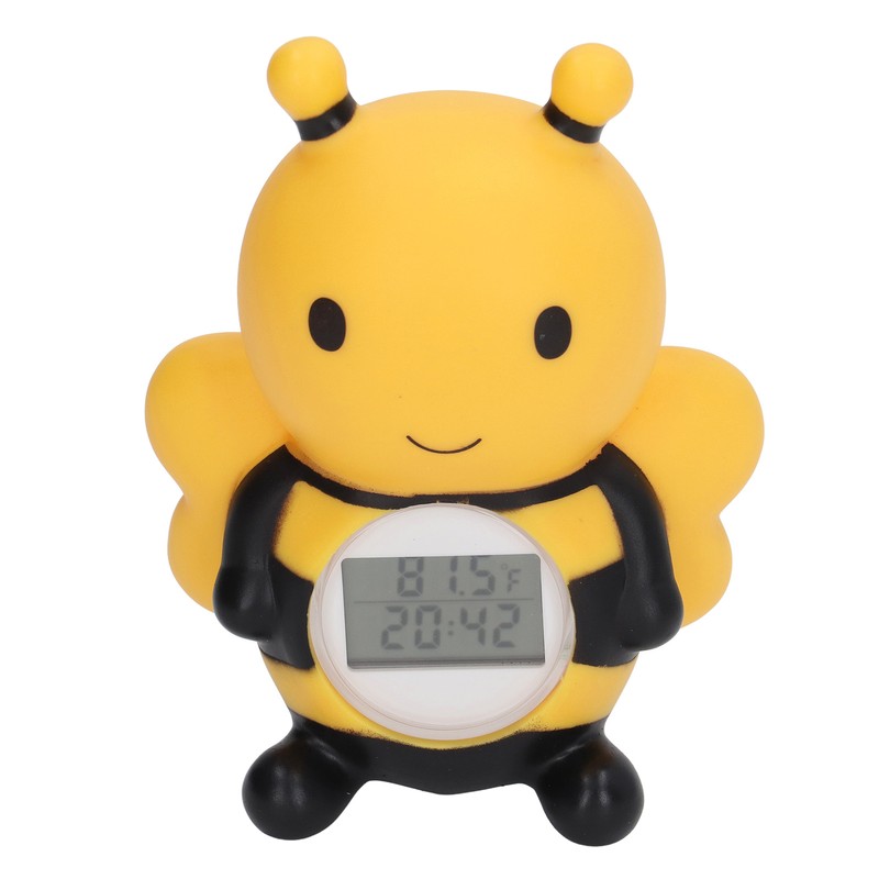 Baby Bath Thermometer Bee Shaped Alarm Function Infant Bath Safety