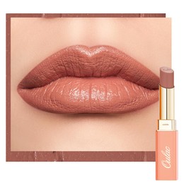 Oulac Color Rich Satin Lipstick - Pink Brown Full Coverage Lip Color, Creamy Silky-Smooth, Moisturizing, Satin Matte Finish, Infused With Shea Butter, Vegan & Clean Beauty, 4g, SG11 Breathtaking