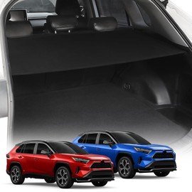 Powerty Foldable Cargo Cover for 2019-2025 Toyota RAV4 Accessories, Trunk Cover Security Shield Shade, No-Drill Privacy Luggage Cover for RAV4