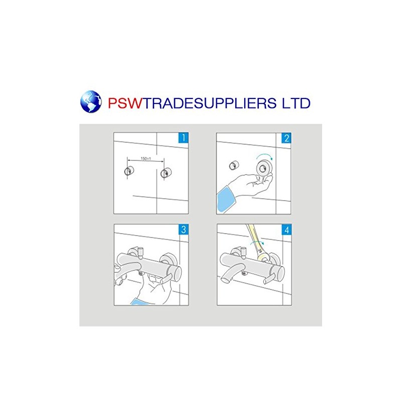 Shower Bath Tap Reducer Connector Offset 1/2 Inch x 3/4