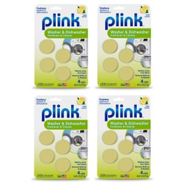 Plink Washer and Dishwasher Freshener Cleaner 4-Pack, 16 Tablets Total, Count
