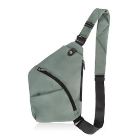 OSOCE Shoulder Bags Men's Waterproof Mini Bum Bag Multiple Pockets Shoulder Bag Anti-Theft Sling Bag Crossbody Bag Backpack for Men and Women Father's Day Gift, gray, 2.0 dark grey L