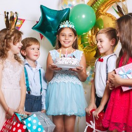 Casoty 5th Birthday Crown, 5th Birthday Decorations, 5th Birthday Tiara for Girls, 5th Birthday Party Decorations, Hair Accessories for Birthday Party