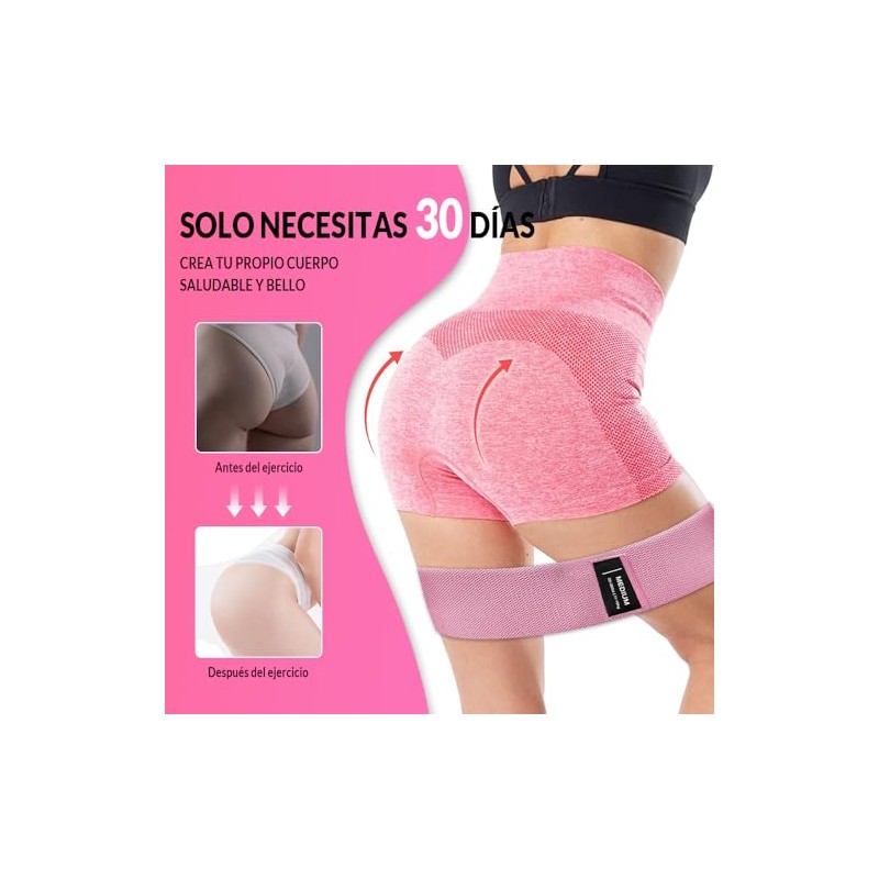 EDECOR 4 Pack Bandas de Resistencia, Bandas Elásticas Fitness, Ligas
