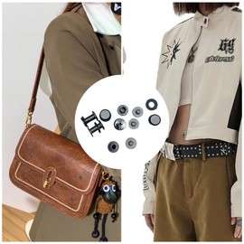 CANGCANG 100 Sets Chicago Screws Posts M5*4/6/8/10/12mm - Stainless Steel Binding Rivets for Leather, Books, Bags, Collars | Rustproof & Easy to Install (Gloss Black)