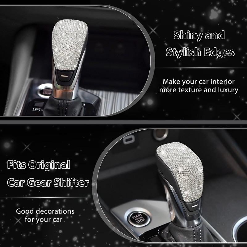 TOMALL Bling Gear Shift Knob Cover Compatible with Nissan Sentra