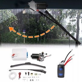 RI UTV 12V Electric Windshield Wiper Motor Kit for Polaris RZR PRO XP Kawasaki Mule