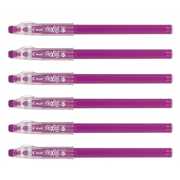 Pilot Frixion 07 Rollerball Pens Raspberry Pack of 6