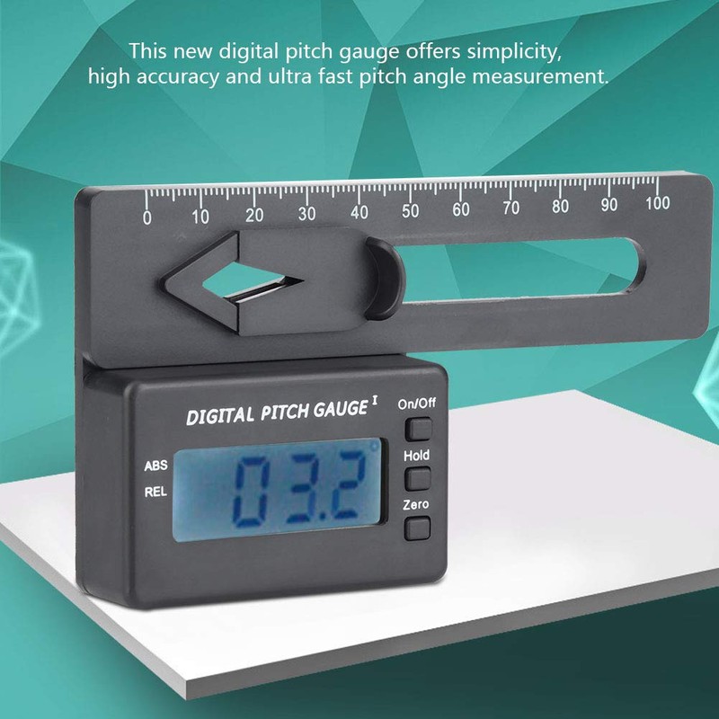 Akozon RC Accessories LCD Display Electronic Digital Pitch Gauge Helicopter