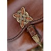 Battle-Merchant Belt Bag Leather Bag with Celtic Decorative Fittings, brown