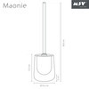 MSV Maonie Toilet Brush Ceramic Toilet Brush Set Matt Dark