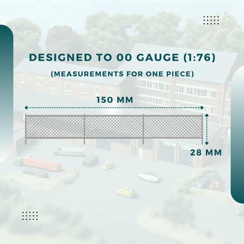 Trackside 3D 1:76 OO Gauge Railway Chain Link Security Fencing