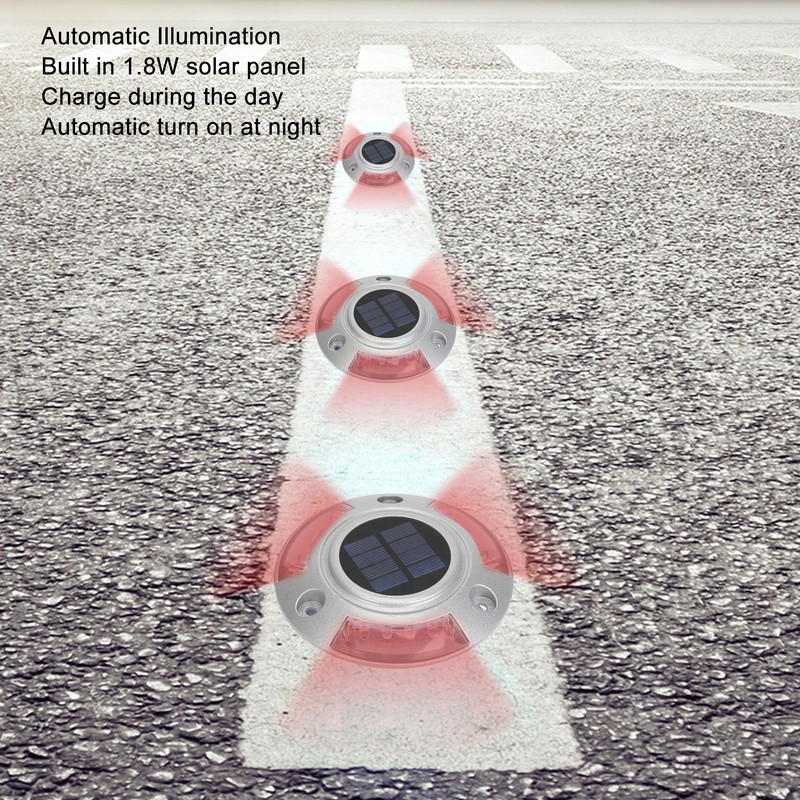 Solar Road Stud Light IP68 Waterproof Aluminum Alloy Automatic Lighting