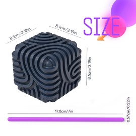 Sensory Activity Board 3D Upgrade, Silicone Cube Fidget Ball Toys, Calming Stress & Anxiety Relief for Kids & Adults, Focus Aid for ADHD Calm Down Autism Includes 15 Strings, with Storage