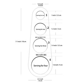 Magic Skin Stainless Steel Spaghetti Pasta Measurer Measure Tool Portion Control Gadgets with 4 Serving Portions Cooking Tools (4 Holes Silver)