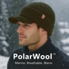 TOP-EX PolarWool™ XL/XXL 50% Merino Wool Peaked Beanie Hat Men