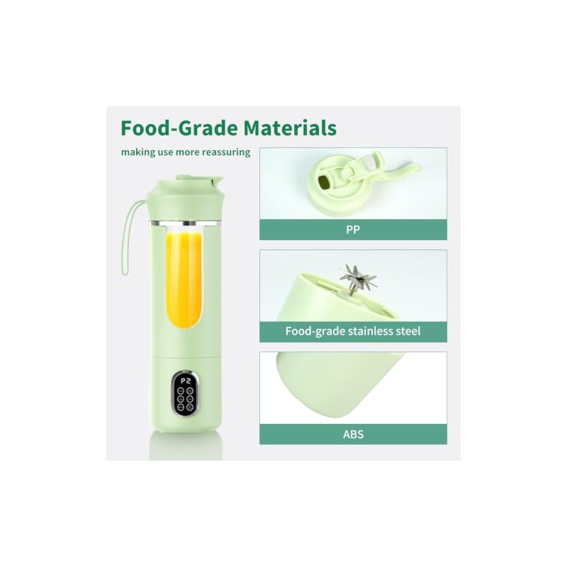 Portable Cordless Blender with Automatic Cleaning Function
