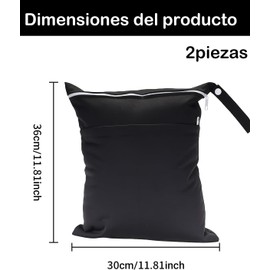 2 Piezas Bolsa Impermeable Para Natación, Bolsa Para Pañales De Bebe, 30x36 Cm, TPU Impermeable, Ideal Para Viajes, Piscina