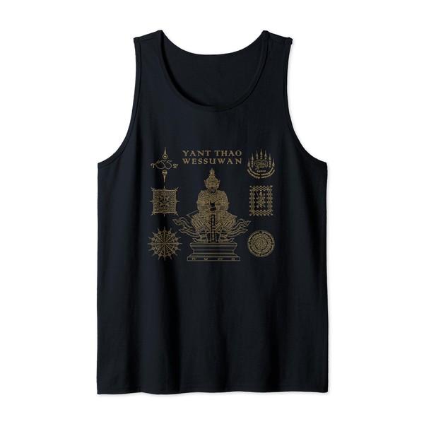 THAO WESSUWAN Thai Yantra Lucky Amulet Tank Top