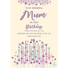 Regal Publishing Modern Birthday Card Mum - 9 x 6 inches