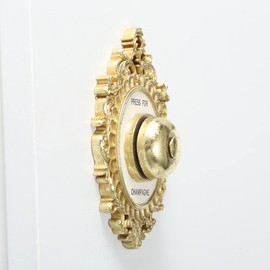 Wall Object Bell Champagne Gold Resin Height 23 cm