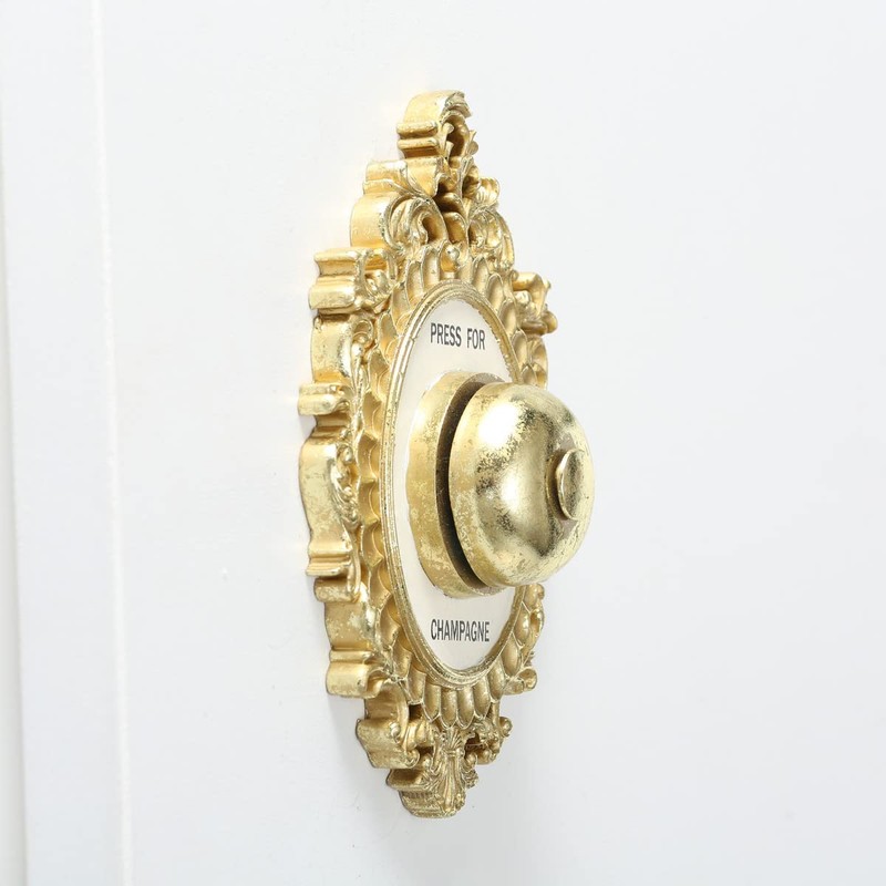 Wall Object Bell Champagne Gold Resin Height 23 cm