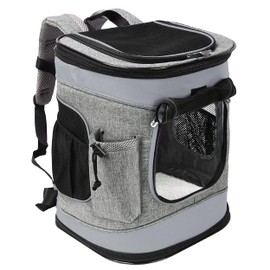 Pet Carrier Backpack for Small Dogs Cats Puppies | Two-Sided Entry, Ventilated Design, Safety and Soft Cushion Back Support | Airline-Approved Pet Carrier for Travel Hiking Camping Outdoor Use