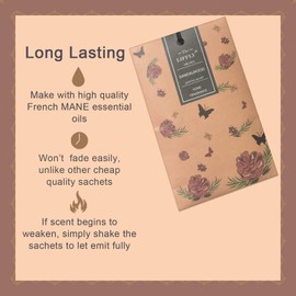 LIFFLY 14 Packs Sandalwood Scented Sachets for Drawers and Closets