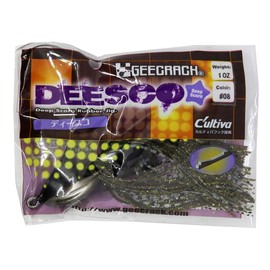 ジークラック(GEECRACK) ラバージグ ディースコ 1oz ブラックゴールドシャッド #008 ルアー