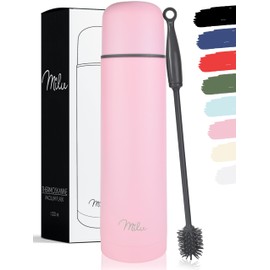 Milu Thermos Flask, Thermos Jug, 1 L, 750 ml, 500 ml, Insulated Stainless Steel Drinking Bottle, 100% Leak-Proof, Double Wall Insulation (Pink, 750 ml)