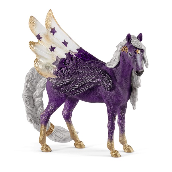 SCHLEICH bayala Sparkle Star Purple Pegasus Mare Toy for Kids Ages 5-12