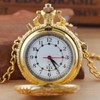 Whodoit LED Gold Locomotive Len's Quartz Men's Pocket Watch