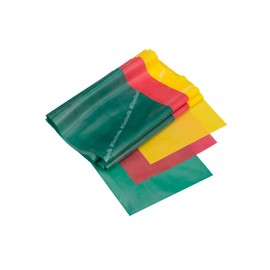 THERABAND Resistance Band Set, Professional Elastic Bands for Upper & Lower Body, Core Exercise, Physical Therapy, Lower Pilates, At-Home Workouts, & Rehab, 5 Foot, Yellow, Red & Green, Beginner